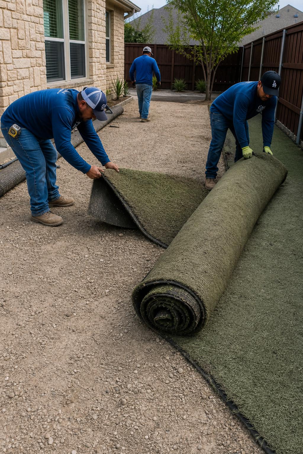 Turf Removal install in Celina, TX
